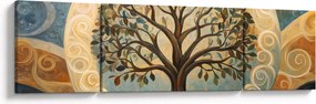 Obraz – Drzewo życia i spirale (170x50 cm)