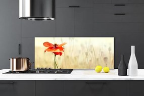 Panel Szklany Maki Roślina Natura