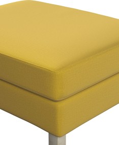 Pokrowiec na podnóżek Karlstad kolor żółty tkanina welwetowa