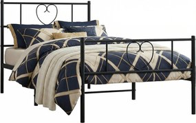 Czarne Loftowe Łóżko Z Metalu 100X200Cm S1-Z77