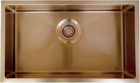 Luisa zlewozmywak 1 komora 76x45 ze stali nierdzewnej szczotkowanej miedzi - Essebagno