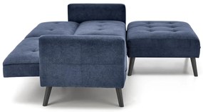 Sofa rozkładana CORNELIUS niebieska HALMAR