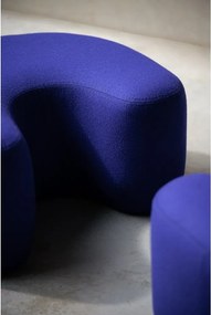 Niebieski wełniany puf Ü – noo.ma