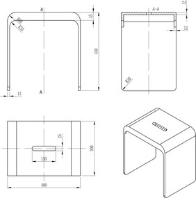Taboret łazienkowy Bernstein PB4006