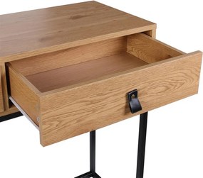 Konsola z dwoma szufladami Abbot w stylu loft