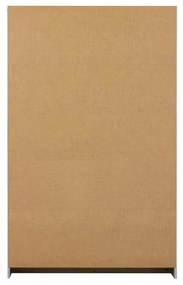 Jasnoszara witryna z litego drewna sosnowego z drzwiami przesuwnymi 125x200 cm James – WOOOD