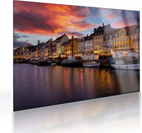 Obraz na szkle - Nyhavn, Kopenhaga (70x50 cm)