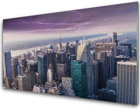 Panel Szklany Panorama Nowoczesnej Metropolii