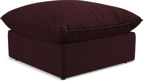 Pufa - z tkaniny strukturalnej - bordo - MANAO