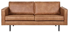 Brązowa sofa z obiciem ze skóry z recyklingu BePureHome Rodeo, 190 cm