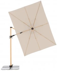 ALU WOOD 220 x 300 cm - wahadłowy parasol ogrodowy z drążkiem bocznym z ochroną ULTRA UV : Substancja Desen - 820