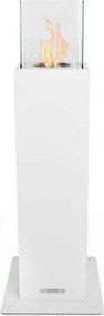 Capri 70 Biały kominek ogrodowy na bioetanol