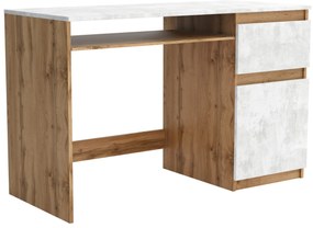 Biurko komputerowe młodzieżowe szkolne 120 cm REMI1 Dąb Wotan/Beton