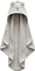 Ręcznik kąpielowy dziecięcy z kapturem KODA 75x75 cm, szary