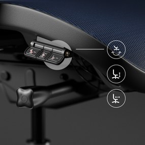 Fotel ergonomiczny Diablo V-Commander: Czarno-Niebieski