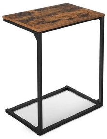 Stolik boczny ELDUR brązowy/czarny