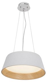 Biało-naturalna lampa wisząca LED z metalowym kloszem ø 45 cm Umbria – Candellux Lighting