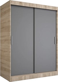 Szafa przesuwna 150 cm dąb sonoma + antracyt H5-H39