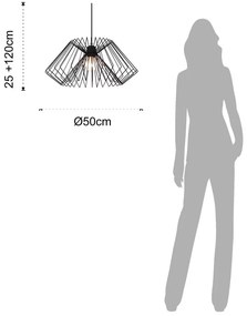 Czarna lampa wisząca Tomasucci Cage