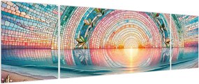 Obraz – Mozaika zachodzącego słońca (170x50 cm)