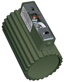 Oliwkowy metalowy kinkiet ryflowany - 4X D287 G5-R19