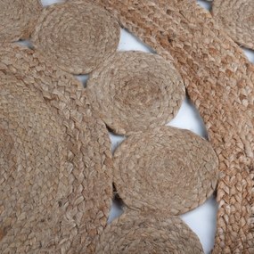 Dywan z juty, Ø 150 cm, ze wzorem