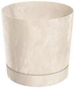 Donica ogrodowa Tubo P Beton Effect 23,9 cm kremowa PROSPERPLAST