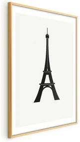 Plakat Wieża Eiffla 60x90 cm z ramą złotą z marginesem ARTGEIST B