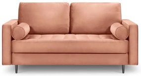 Różowa aksamitna sofa Milo Casa Santo, 174 cm