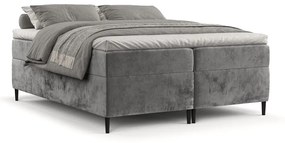 Ciemnoszare łóżko boxspring ze schowkiem 180x200 cm Araya – Maison de Rêve