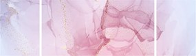 Obraz - Różowe plamy (170x50 cm)