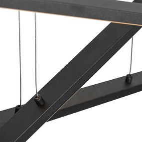 Lampa wisząca czarna z LED 3-stopniowo ściemnialna 6-światłowa - Jolanta