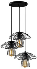Czarna lampa wisząca Squid Lighting Root, wys. 117 cm