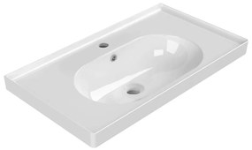 Biała ceramiczna umywalka 80x45 cm Brand – Sapho