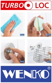 Magnetyczny uchwyt, mydelniczka Turbo-Loc® ze stali nierdzewnej, WENKO