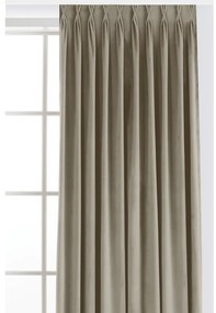 Beżowa aksamitna zasłona częściowo zaciemniająca (dimout) 265x300 cm Velto – Filumi