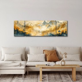 Obraz - Góry, akwarela (170x50 cm)