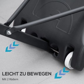 HOMCOM Kosz do Koszykówki, Regulowana Wysokość, Podstawa do Wypełnienia, Ultra Stabilny, Czarny, 131 x 49 x 195-250 cm