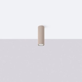 Plafon KARBON 20 taupe ryflowany SOLLUX  LIGHTING