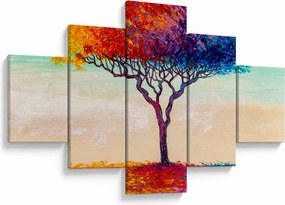 Obraz malowanego drzewa (125x70 cm)