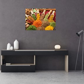 Obraz na szkle - Przyprawy z całego świata (70x50 cm)