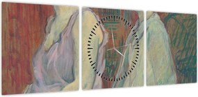 Obraz - Henri de Toulouse-Lautrec, Rue des Moulins, reprodukcje (z zegarem) (90x30 cm)