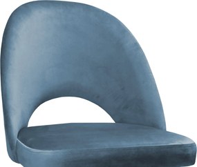 Fotel obrotowy POLO tkanina Welur krzesło biurowe ergonomiczne do biurka : Kolor Stelaża - Chrom, Kolor tkaniny - VELVET - BL06, Typ siedziska - Siedzisko obrotowe 360°, Typ tkaniny - Velvet