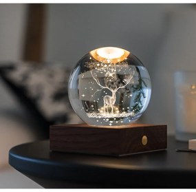 Ciemnobrązowa dekoracja świetlna na USB Amber – Gingko