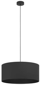 Czarna lampa wisząca z tekstylnym kloszem ø 53 cm MASERLO 1 – EGLO