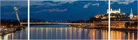 Obraz Bratysławy z zamkiem (170x50 cm)