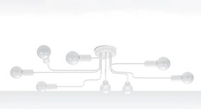 Plafony industrialny Infinix, stal - 8 źródło światła 4000K - L.103 x H.15.5 cm - biały