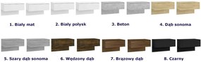Zestaw Dwóch Biały Wiszących Szafek Nocnych Połysk F0-T58