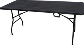 Autronic Stół ogrodowy, metal, plastik, czarny, AZ-K100 3 BK