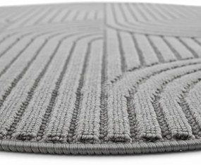 Dywan nowoczesny Helix Geometria szary koło  120 cm x 120 cm